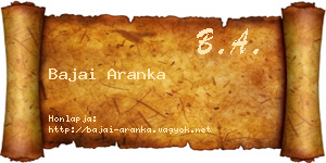 Bajai Aranka névjegykártya